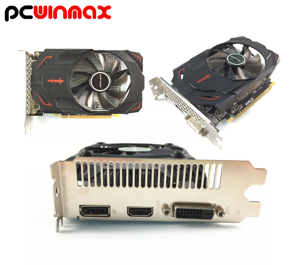 PCWINMAX Radeon RX 550 4GB GDDR5 ITX Computer PC Gaming Video Graphics Card GPU 128-Bit