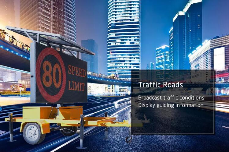 Trailer Mobile Led Advertising Display with 70° Viewing Angle and 60HZ/50HZ Power Input