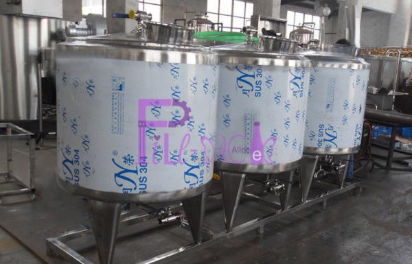 Quality CIP Cleaning System Soft Drink Processing Line Semi Auto With 500L Tank for sale