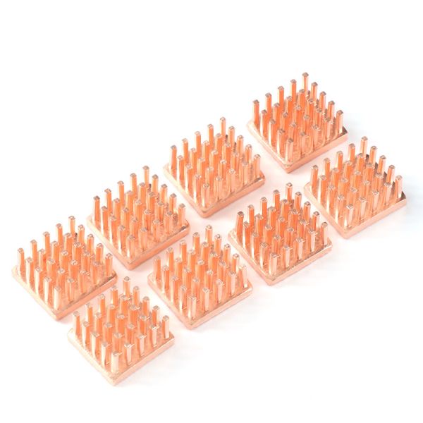 PC CPU Pure Copper Heat Sink Multipurpose Sand Blasting Surface