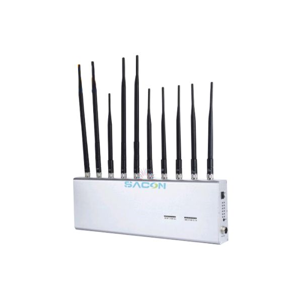 VHF UHF Cell Phone Wifi Jammer 10 Bands High Gain Antenna For School / Military