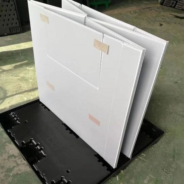 Durable 100L Plastic Coaming Box Lightweight PP Plastic Folding Container