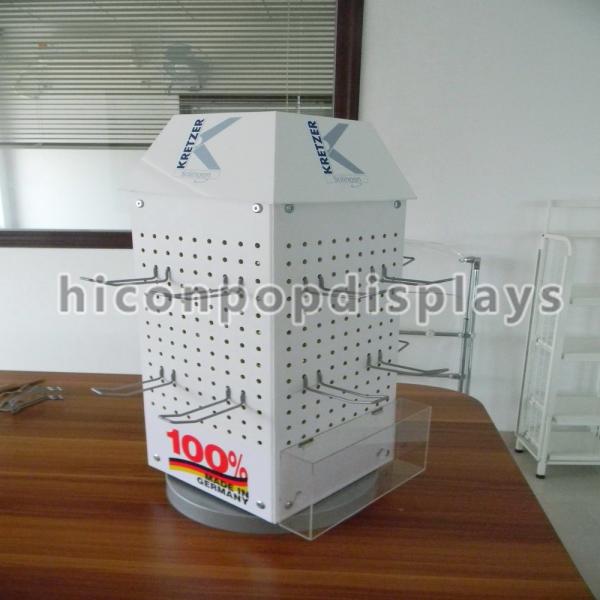 Quality Hanging Peg Hook Counter Display Racks Fixtures With Rotating for sale