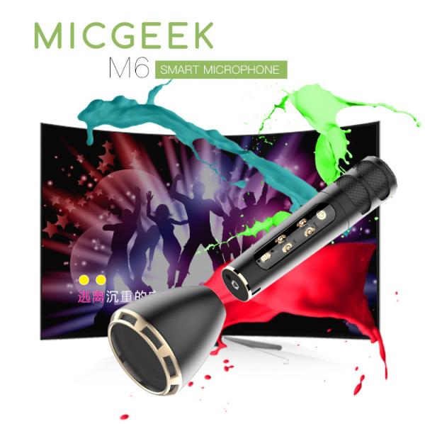 Quality New Arrival Micgeek M6 Bluetooth Portable Speakers KTV Karaoke Wireless Microphone vs Tuxun Q7 & k068 for sale