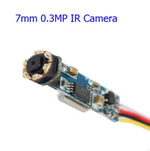 China Super mini IR camera module for endoscope, 7mm wide, 1/5" CMOS, 420TVL, DC3.5V~6V on sale