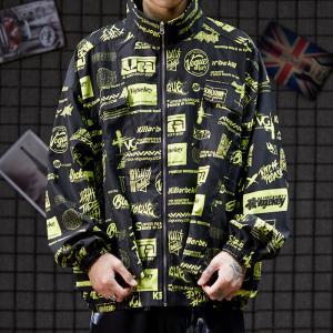 Wholesale Low moq clothing manufacturer Plus Size Zipper Polyester Men Long Sleeve Jacket Windbreaker from china suppliers