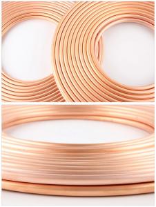China Cold Drawn Hollow Copper Tube C1100 Air Conditioning Coil Tinned on sale