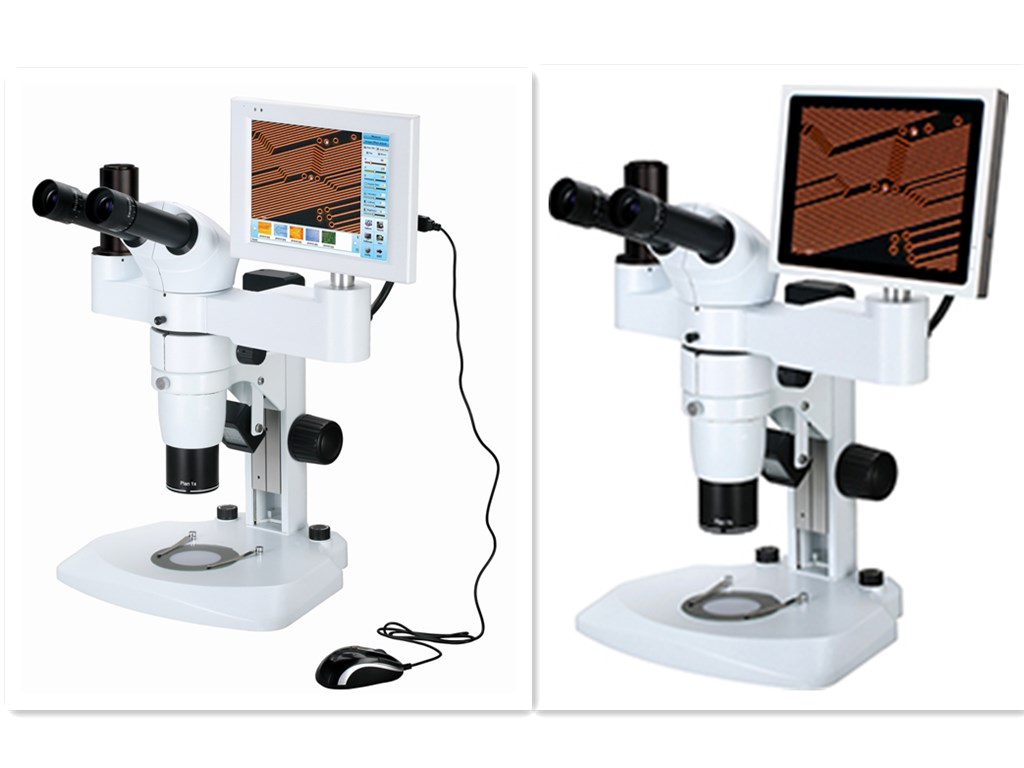 8.4 Inch LCD Digital Zoom Stereo Microscope , Stereo Inspection Microscope 32X - 320X