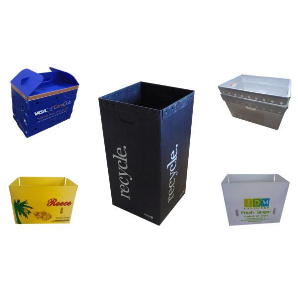 Waterproof 5mm Corrugated Plastic Storage Bins PP Reusable Corrugated Plastic Boxes