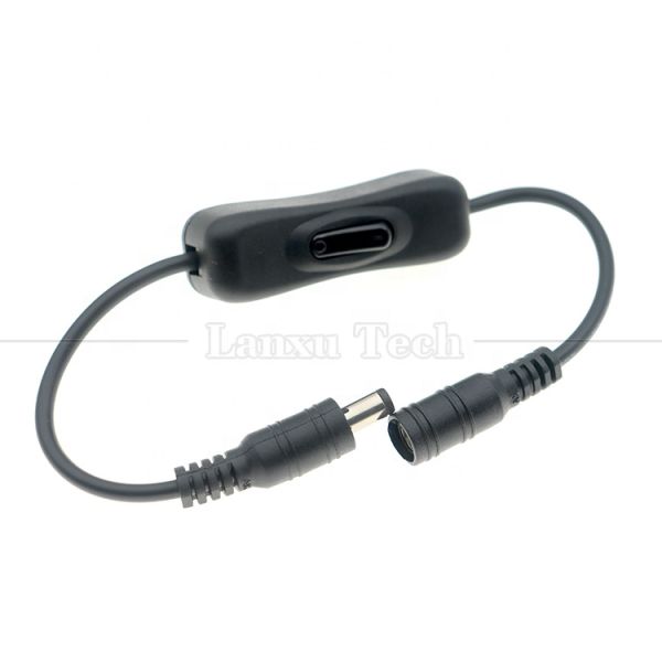 12V 24V Male to Female 5.5x2.1mm DC Jack on off 304 Switch Cable for LED Strip Lamp