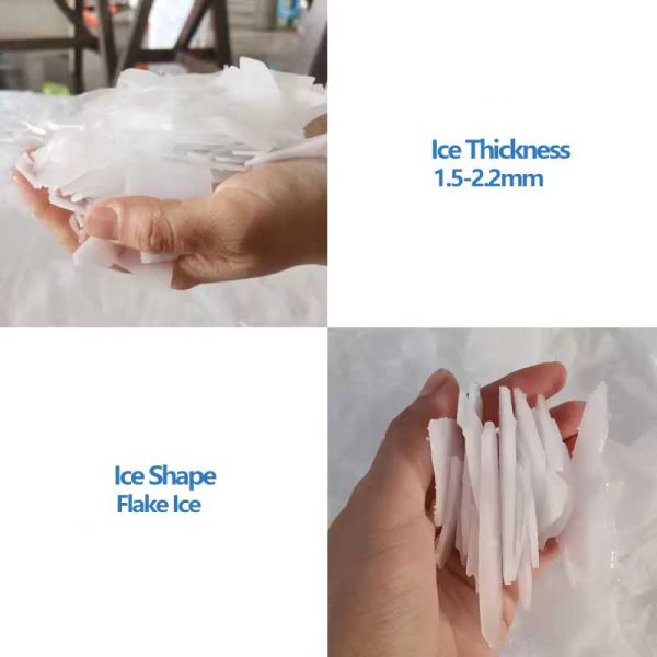 1 Ton Flake Ice Block Maker Industrial Commercial Ice Making Machine for Business 330 KG Daily Output