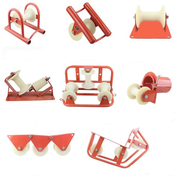 Straight Line Electric Cable Pulling Roller With Nylon Wheel for Underground Cable Laying