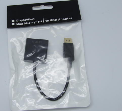 1080p MAC Displayport To VGA Converter Cable With Docking 30 Pin Source Port Connector