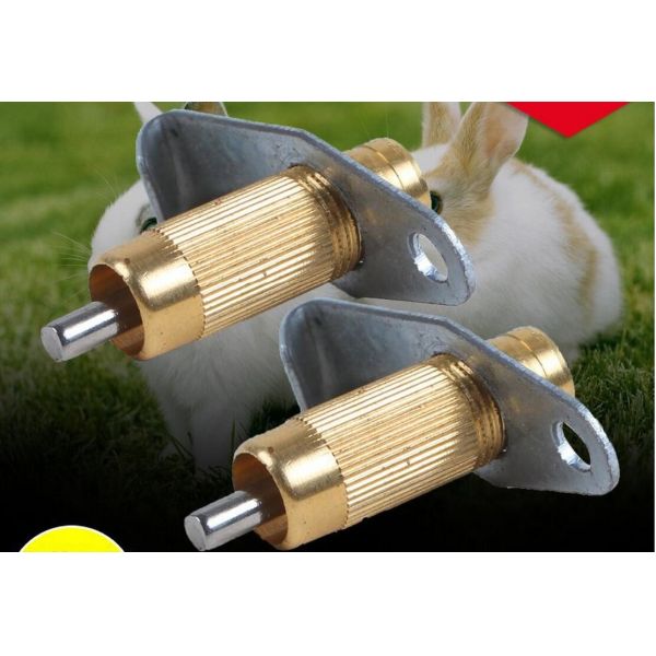Brass T type Rabbit nipple drinker automatic rabbit water nipples for rabbit drinking QL302