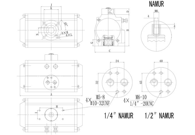 90 degree rotation pneumatic valve pneumatic rotary actuator