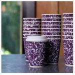 PE Coating Ripple Hot Cups , Heat Insulated Ripple Paper Coffee Cups