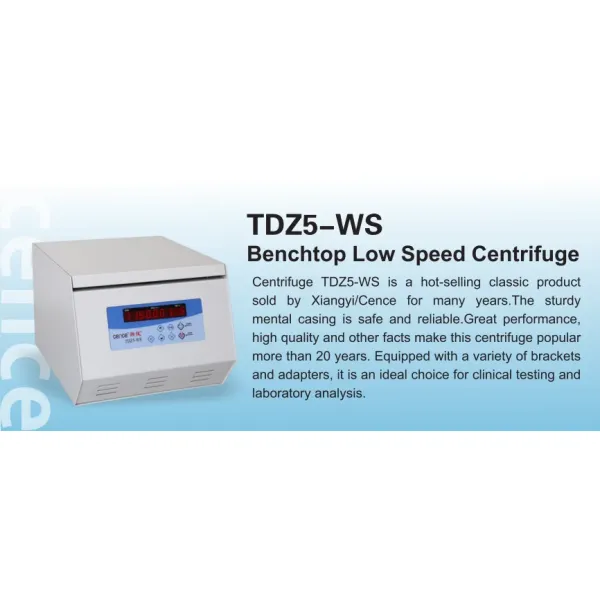 Low speed centrifuge with 4*250ml swing out rotor max speed 5000r/min clinical centrifuge
