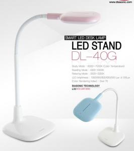 China Pink 7 Watt 40000 Hours Life Time Flexible Table Led Desk Lamp Clamp 6000K ~ 7000K on sale