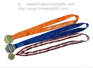 Wholesale Antique bronze athletics medals with lace ribbon, bronze engraved sporting medals, from china suppliers