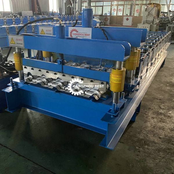 Glossy Steel Profile 0.3-0.8mm Roof Tile Roll Forming Machine
