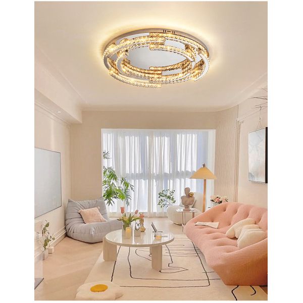 Luxury Crystal Ceiling Lamp Suitable for Living Room Bar Bedroom Ceiling Lamp(WH-CA-102)