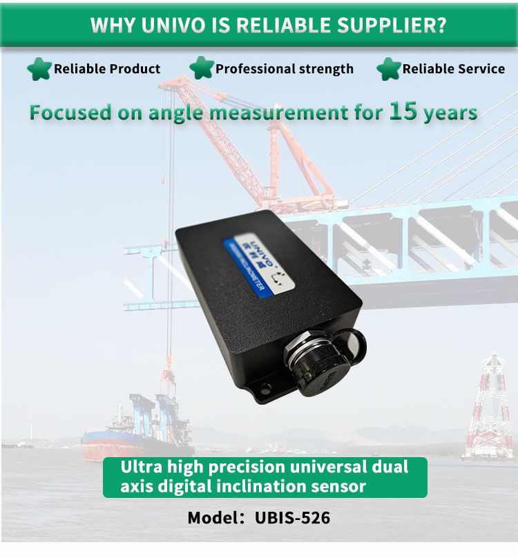 Industrial Grade UBIS-526Y Dual Axis Inclinometer Sensor With RS232 RS485 TTL Interface