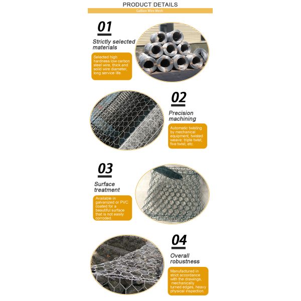 Hot Dipped Galvanised Gabion Boxes Explosion Proof 60X80mm