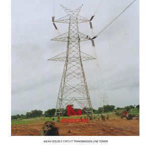 400KV double circuit transmission line steel tower
