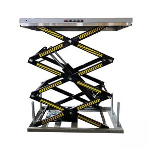 China 1000kg Electric Scissor Lift Tables Platform 1300mmx820mm  Max Height 1780mm on sale
