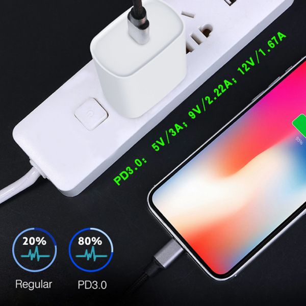 Fast Quick Charger USB Plug Type C PD Travel Wall Charger,Power Adapter with Quick Charge 3.0 Mains Wall Charger