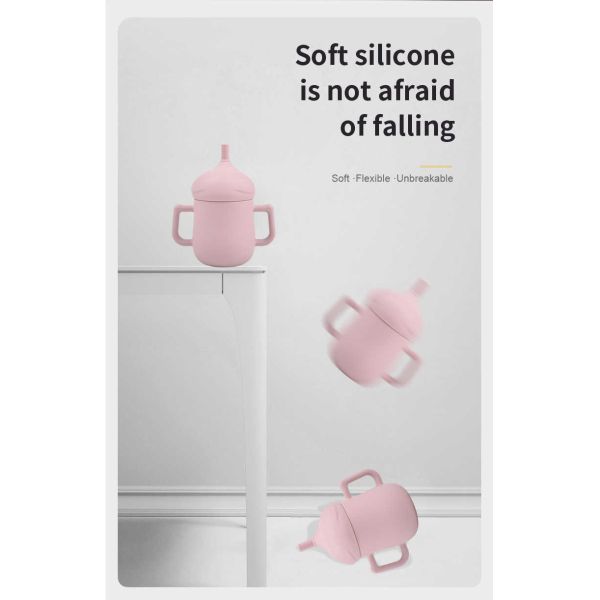 150ml Elephant Sippy Cup 100% Silicone Sippy Cup With Straw