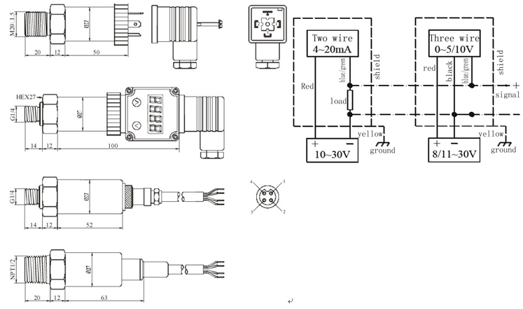 Universal Precision Pressure Sensor Transmitter For Industry Process Control