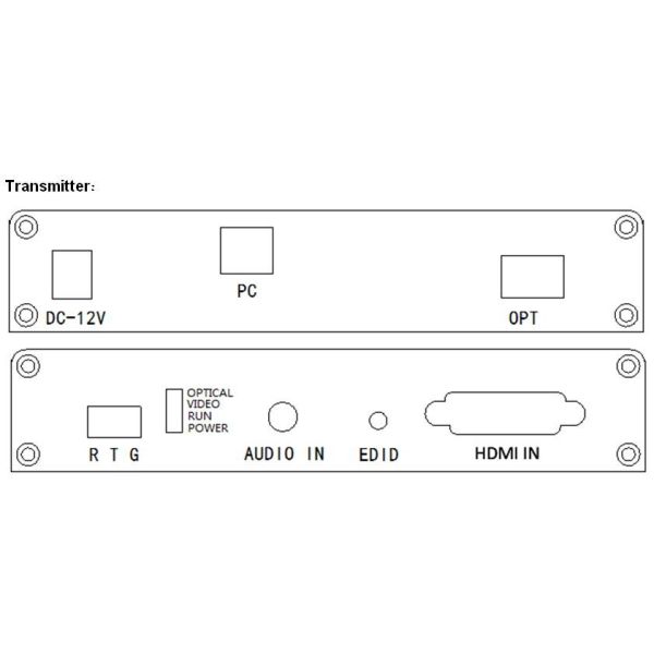 4k CCTV video transmitter hdmi to fibre converter , Simplex Fiber hdmi tv transmitter