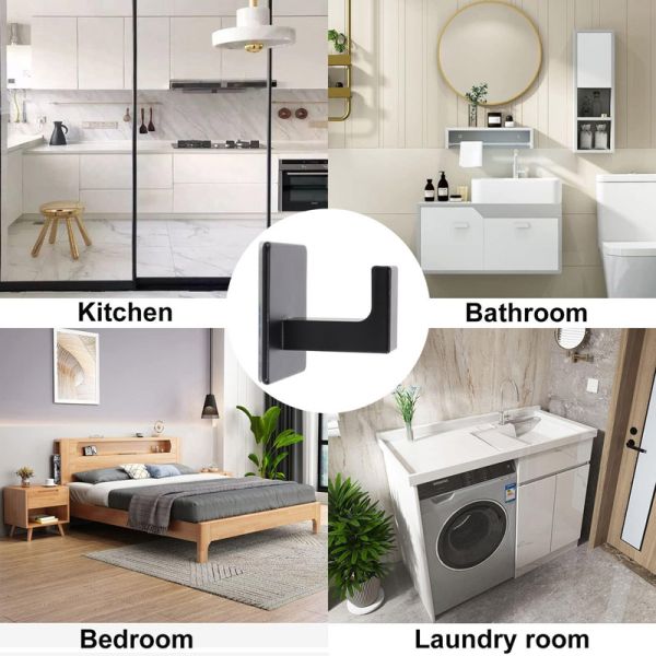 No Drilling Waterproof Moisture-proof Self-adhesive Clothes Hooks Adhesive Towel Hooks