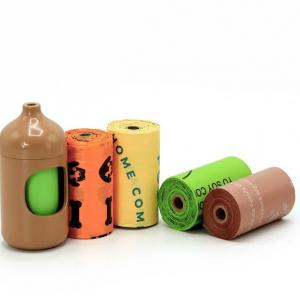 Wholesale Green Pla Compostable Bio Degradable Drawstring Dog Poop Waste Bag Corn Starch Sustainable OEM Logo Accept Customized Color BPI from china suppliers