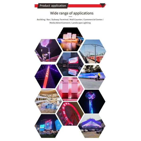 LED Pixel Screen LED outdoor grid screen building glass curtain wall park square display LED grid screen