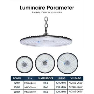 China Led UFO 100W 150W 200W 300W 400W Industrial Lighting Highbay Lamp Warehouse Garage Canopy Light UFO Led High Bay Light on sale