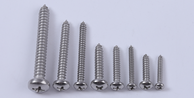 M3 4 5 6 Self Tapping Screws Assortment Kit Pan Head and Flat Head 304 Stainless Steel Screws