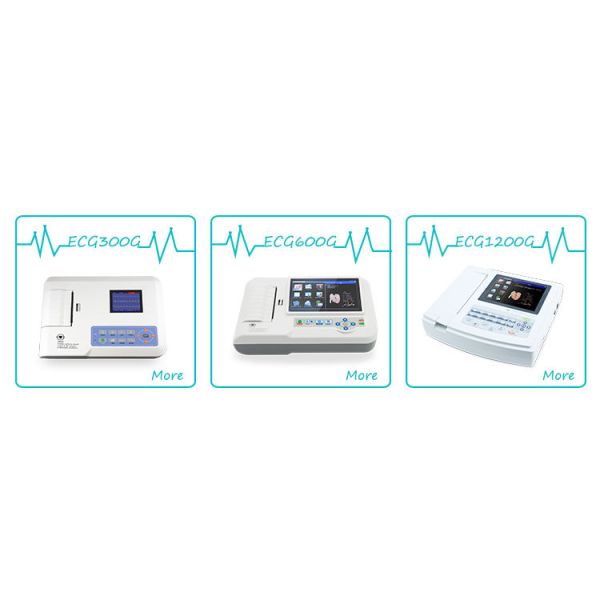 3 channel Portable ecg monitor electrocardiography machine ekg ecg machines home ecg devices software Printer