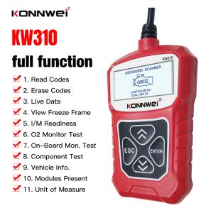 Wholesale Potable ABS OBD2 Scanner Car Code Reader Konnwei KW310 from china suppliers