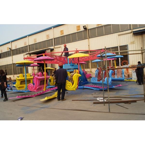 30KW Double Seats Kids Swing Ride With Non Fading And Durable Painting