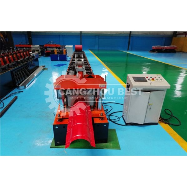 Low Noise Roof Ridge Cap Roll Forming Machine With Single Chain Transmission