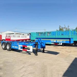 China TITAN 2 Axle Gooseneck Container Trailer for Sale on sale