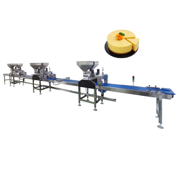 Quality 8KW Round Mousse Cake Production Line Cream Automatic Filling Machine For Large Scale Production for sale