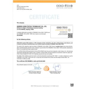 Haining Lesun Textile Technology CO.,LTD Certifications