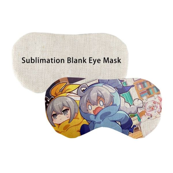 Custom Blank Linen Sublimation Eye Mask For Sublimation Photo Printing