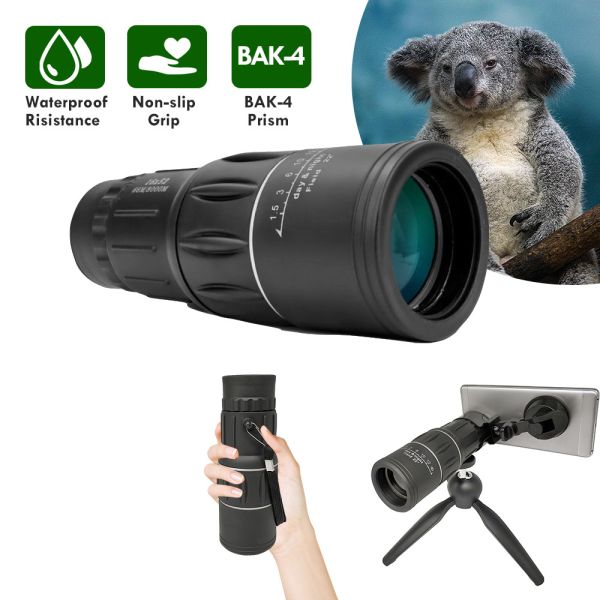 16x52 Zoom Hiking Monocular Telescope , 16x52 Monocular Dual Focus Optics Zoom Telescope