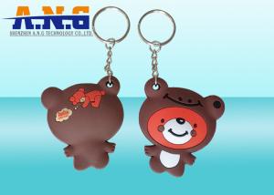 China Passive waterproof key fob , RFID Key Ring with Lovely Bear Logo on sale