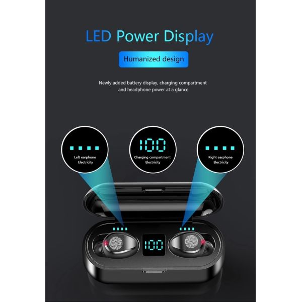 2019 Best Gift Wireless Earphone Tws Waterproof Earbuds