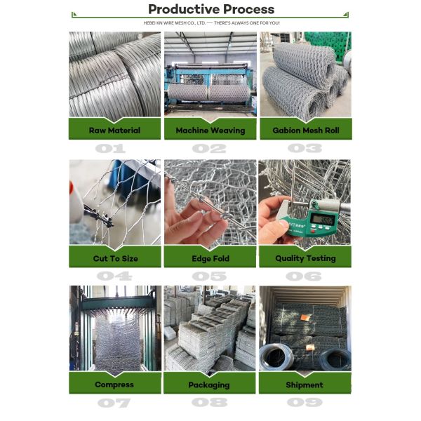 4*1*1 Gabion Basket Hexagonal Hole Erosion Control Metal Stone Cages For Flood Control